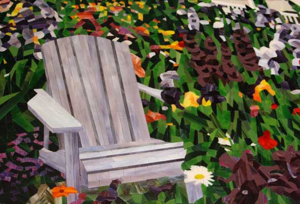 Custom stained glass mosaic mural