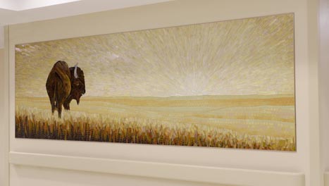 Custom stained glass mosaic mural